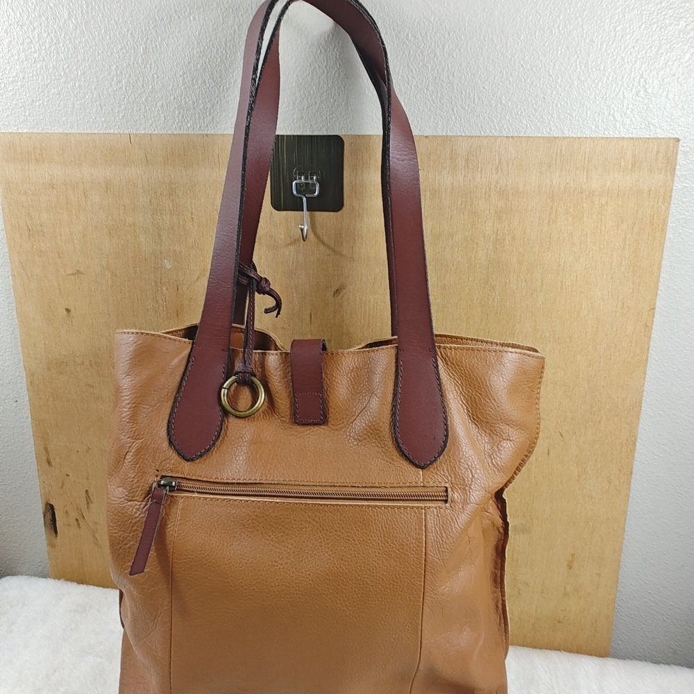 Lucky Brand Large Brown Genuine Leather Tote - Picture 3 of 10